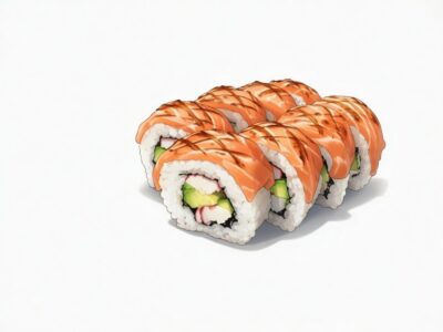 125. Flambierter Lachs Rainbow