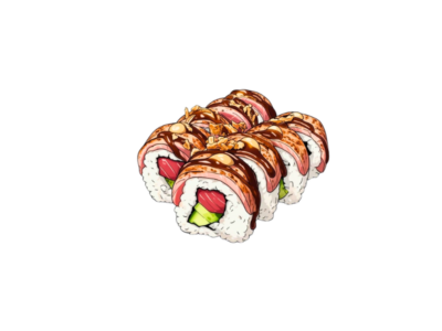 132. Flambierte Thunfisch Trüffel Roll x 8 St.