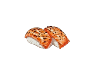 64. Flambierter Lachs